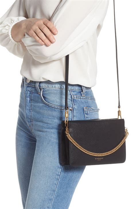 givenchy cross3 leather cross-body bag|givenchy crossbody bag.